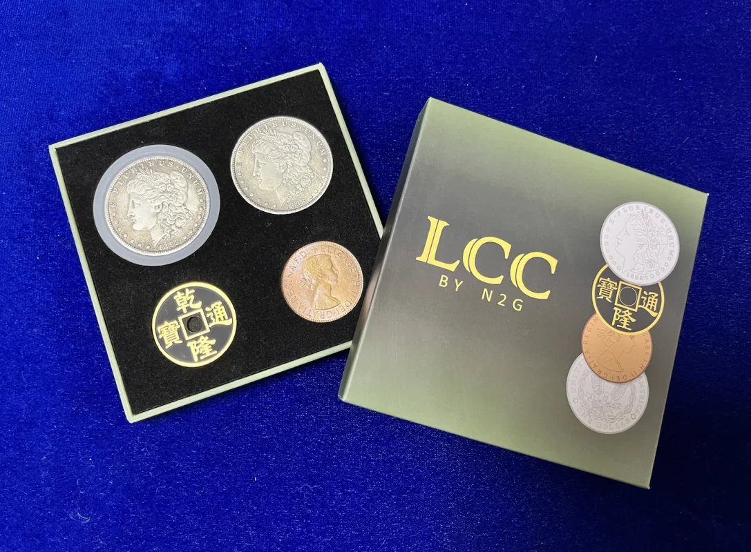 LCC by N2G change 4 coins to 1 magic tricks easy to do close up coin magic exquisite seamless prop collection