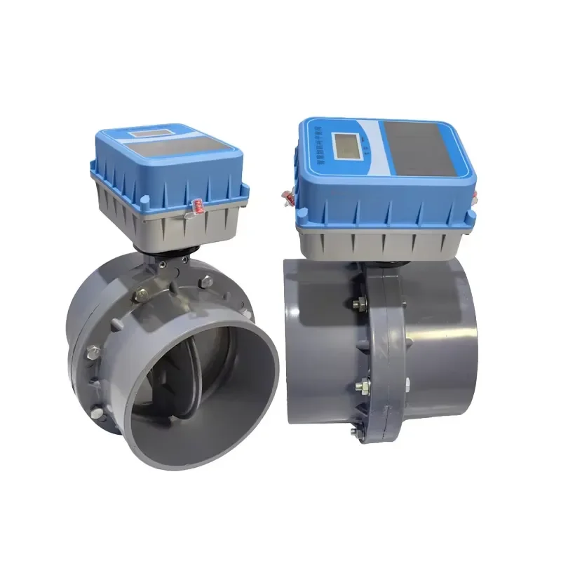 Electric Actuator Butterfly Valve Plastic Material Wafer Connection IP67/IP68 Protection PN16 Pressure Rating Water