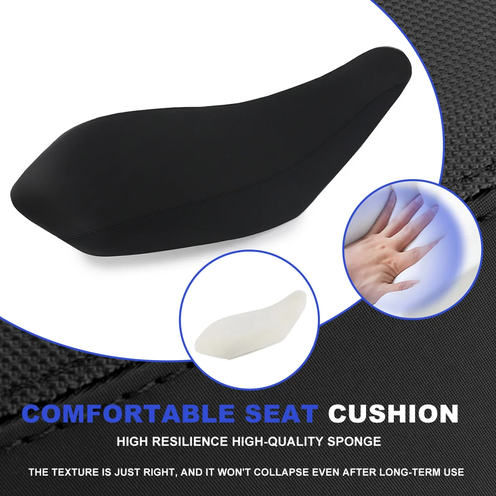 دراجة نارية عدم الانزلاق غطاء مقعد صالح لياماها رابتور 700 رابتور 700R 2006-2024 بولي كلوريد الفينيل الجلود مخطط قبضة القابض غطاء مقعد رغوة