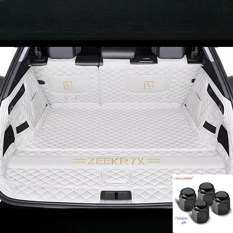 Voor Zeekr 7x2024 2025 Aangepaste Kofferbak Mat Leer Duurzaam Cargo Liner Boot Tapijten Interieur Cover Met Gift accessoires