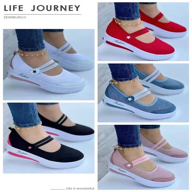 2024 Mesh Breathable Woman Tennis Shoes Canvas Shoe Female Casual Shoes Ladies Sport Shoes Platform Sneaker Hollow Out Shoes