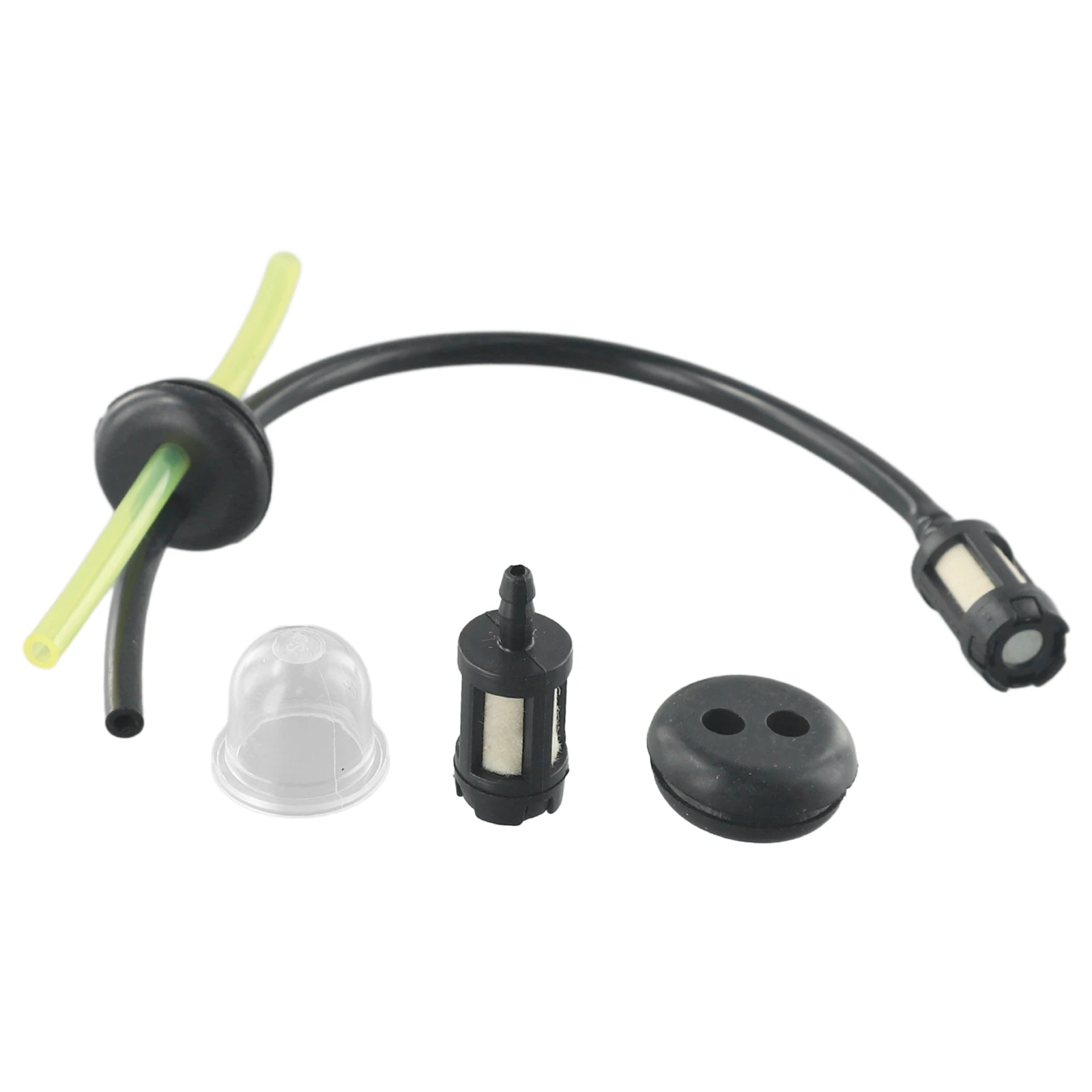 Outdoor Fuel Hose Set Garden 4pcs ABS Fuel Hose Pipe Filter Primer & Gromett Pipe Filter Set Easy Installation