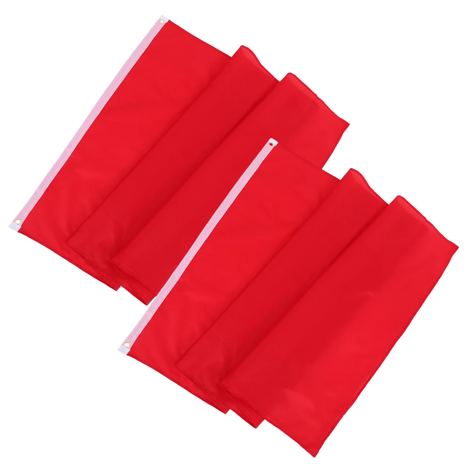 

2Pcs Plain Flags 150x90cm Weather Resistant Solid Color Polyester Flags for Festival Game Celebration Decor Handheld Grommet
