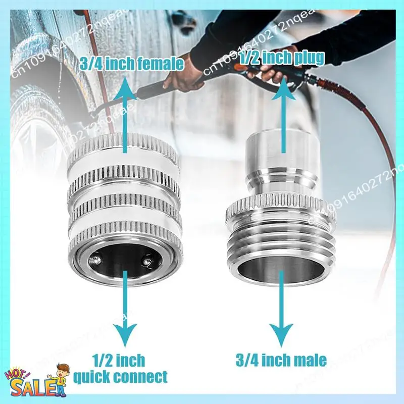 N08R Pressure Washer Adapter Set M22 To 3/8 Inch Quick Disconnect Kit Stainless Steel  9-Pack