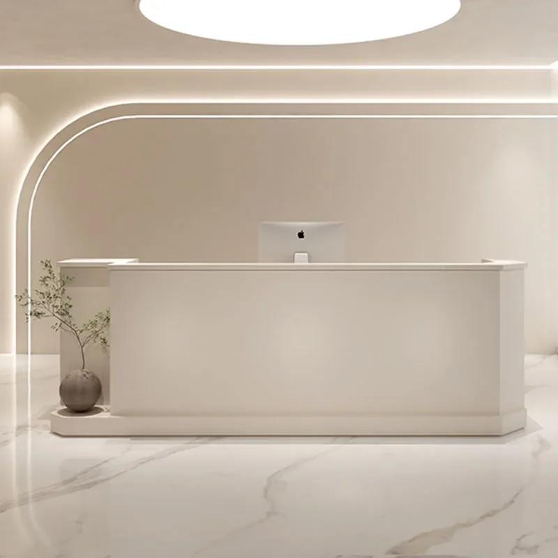 White Restaurant Tables Front Desk Lectern Pulpit Luxurious Bar Small Reception Desk Receptionist Pulpitos Bureau Furniture