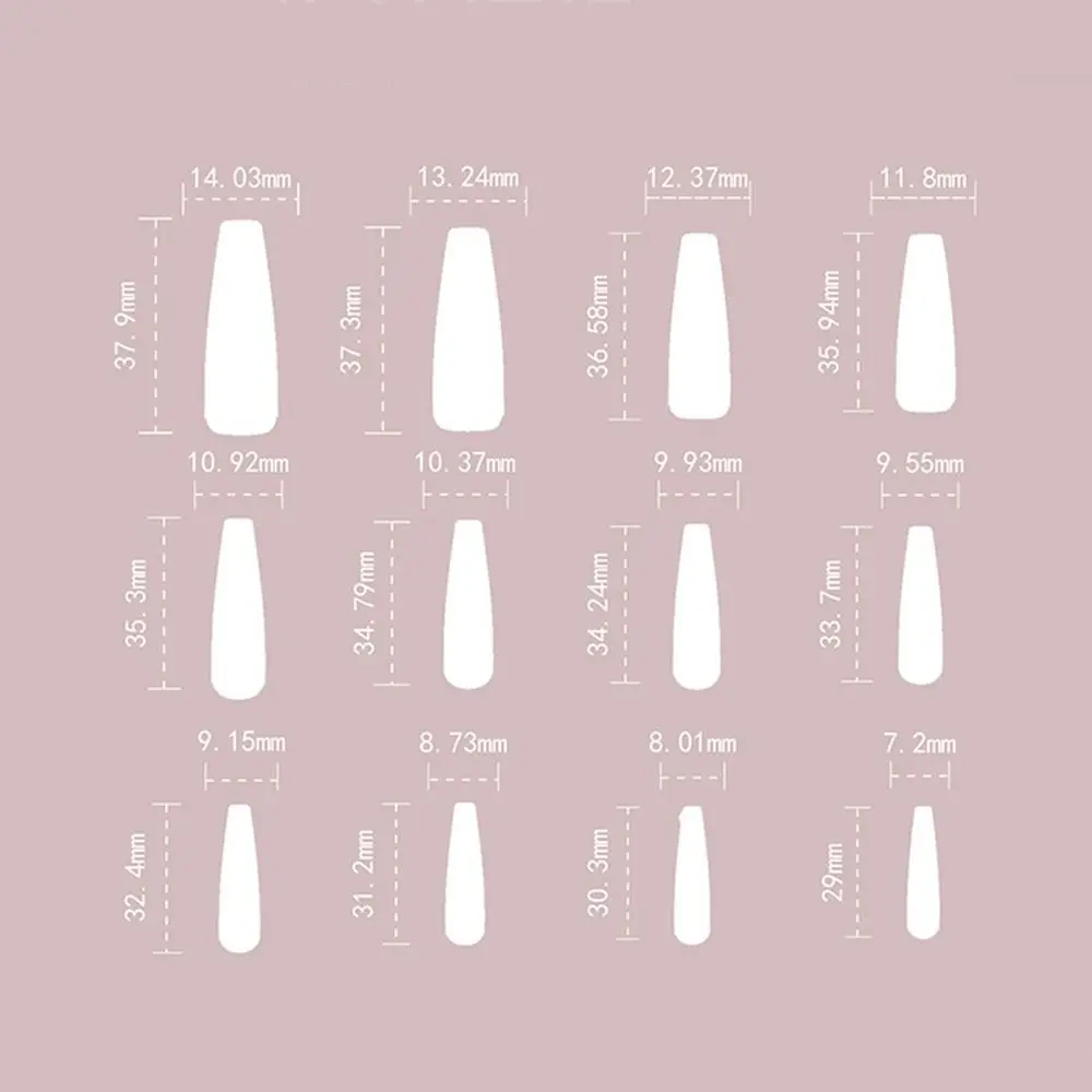 24pcs Manicure Long Almond False Nails Stiletto Ballerina Press on Nails Star Cat Claws Detachable French Nail Tips DIY