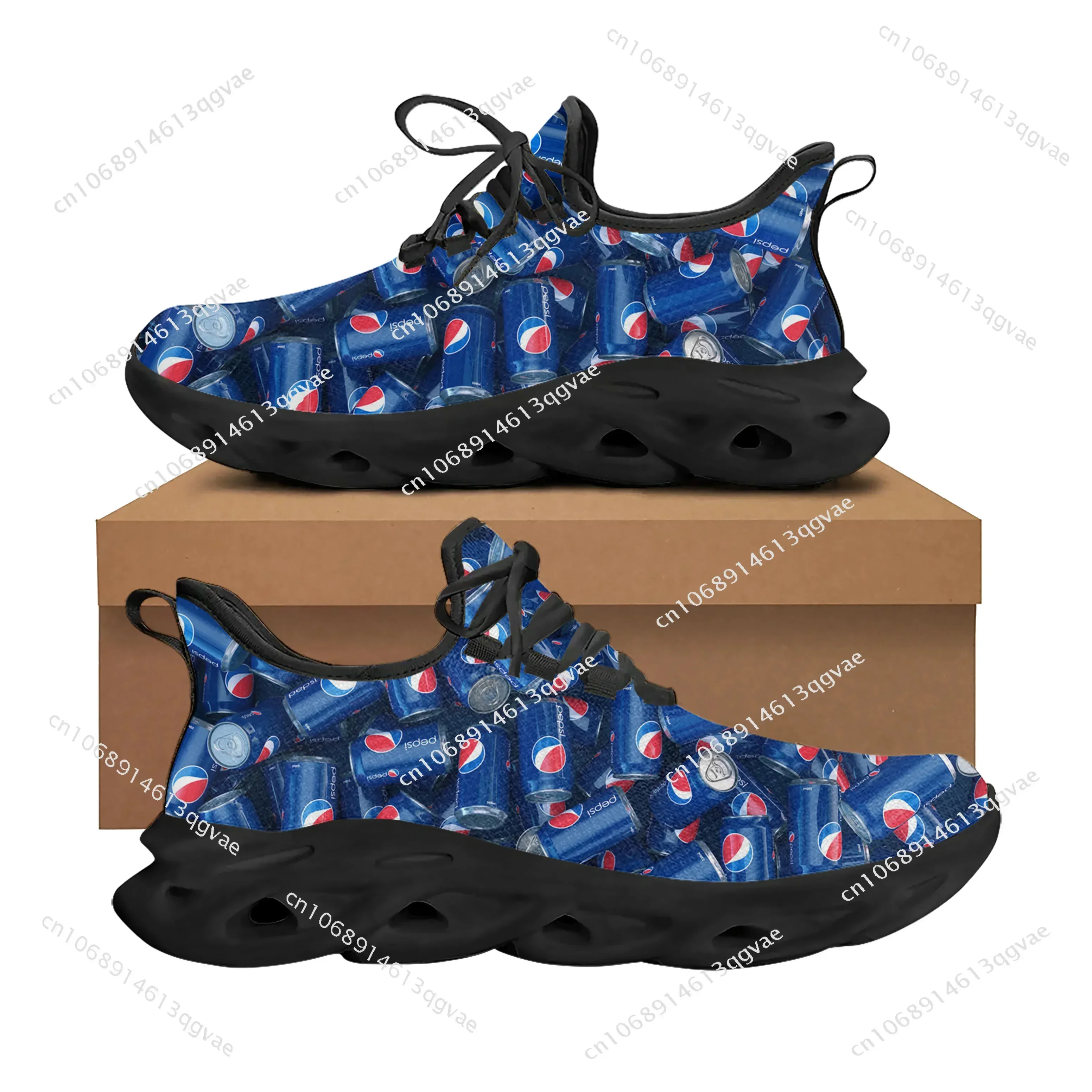 P-Pepsi-Cola Flats Sneakers Mens Womens Sports Running Shoes Lace Up Mesh Footwear High Quality Sneaker Tailor-made Shoe Balck