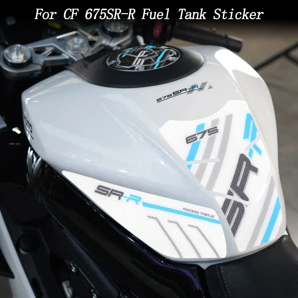 

Для CF 675SR-R наклейка на крышку топливного бака-толстая матовая наклейка, устойчивые к царапинам и износостойкие аксессуары для мотоцикла