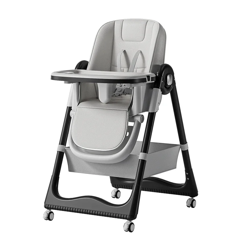 Children Foldable Plastic Feeding Dining Baby High Chair for Dining OEM Kids Chair Folding Baby High Chairs Feeding Highchair