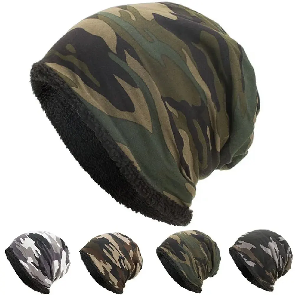 

Autumn And Winter New Camouflage Cotton Velvet Hat Warm Stylish And Fleece Cap Pile Cap Outdoor Male Female