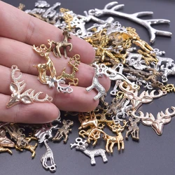 10-30pcs Random Kawaii Deer Animal Charms For Jewelry Making Supplies DIY Earring Charm Pendant Women/Men Accessories Findings