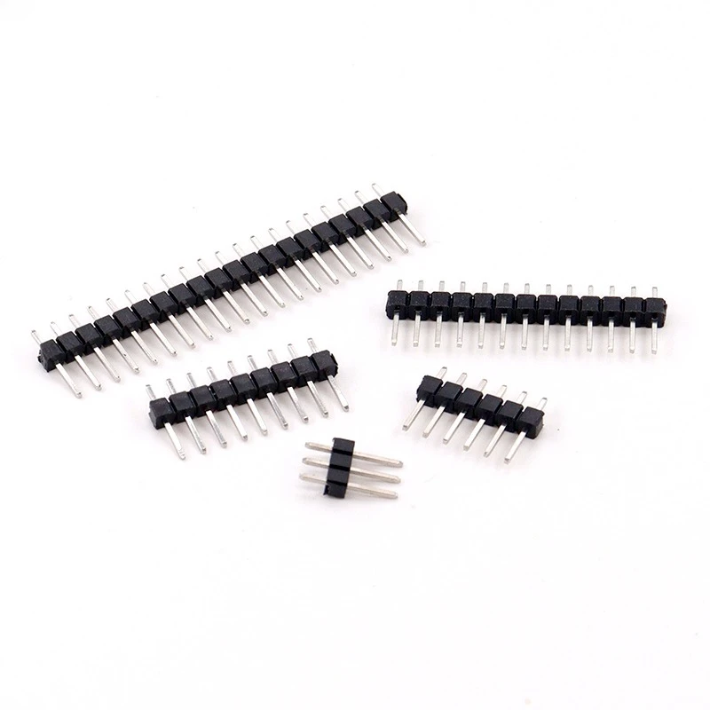 10PCS 1.0mm 1.27mm 2.0mm 2.54mm Pin Header Double Row Male 1/2~40P Breakaway PCB Board Connector Strip Pinheader 1*2/2P 4P 6-40p