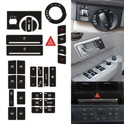 1 Set Button Repair Decal Sticker Radio Clima Headlight Adjustment Button Repair Worn Knob Switch For A2 1996-2003