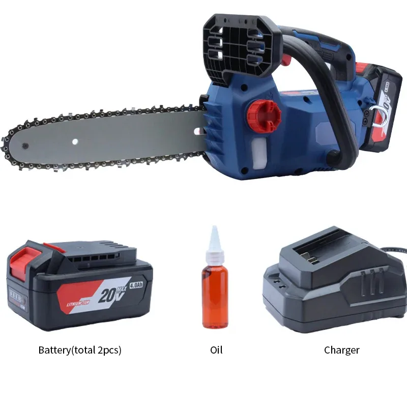 20V Brushless Chain Saw Garden Tool Set 10 Inch Wood Cutting Machine Lithium Battery Power Industrial Grade