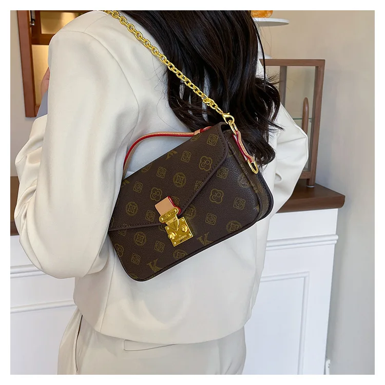 

Бестселлер, винтажная сумка-цепочка с принтом, женская сумка через плечо и через плечо в стиле ретро, универсальная сумка со съемным ремешком