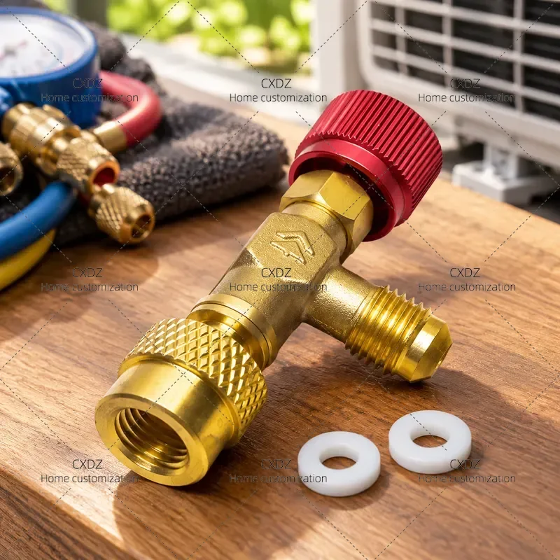 Air Conditioner Refrigerant Pipe Safety Valve Switch for R22 R32 R410A Frequency Conversion Connector