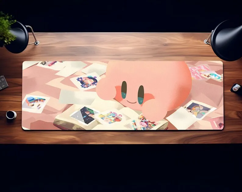 قابس طاقة Poyo: قم بشحن يومك باستخدام لوحة ماوس Kirby المعدية، 8 مقاسات، أضواء RGB، حصيرة مكتب XXL، لوحة ماوس لطيفة، حصيرة لطيفة، #4