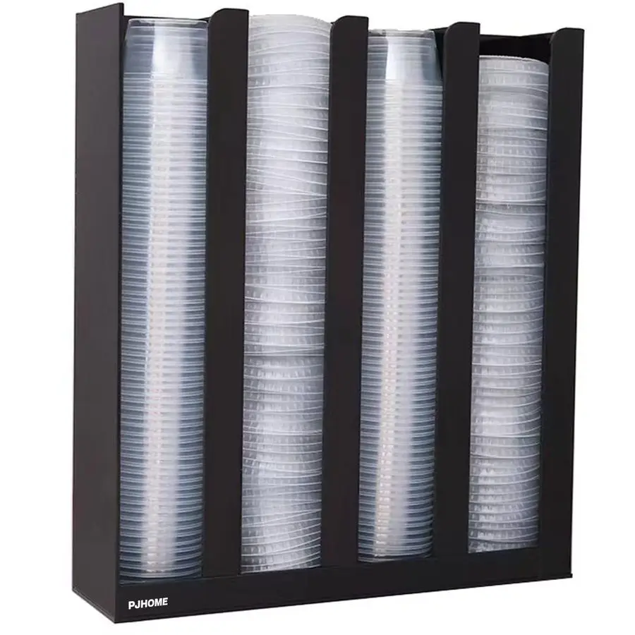 

portion cup lid organizer 4 compartments plastic holder for counter wall mount disposable cup and lid storage restaurant supplie
