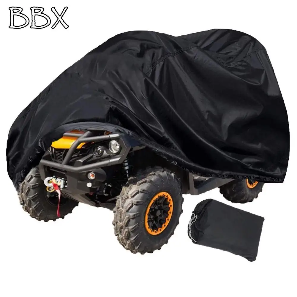 

Сверхмощный чехол для квадроцикла, ветрозащитный, всепогодный, чехол для хранения четырехколесного квадроцикла, черная устойчивая к разрыву ткань