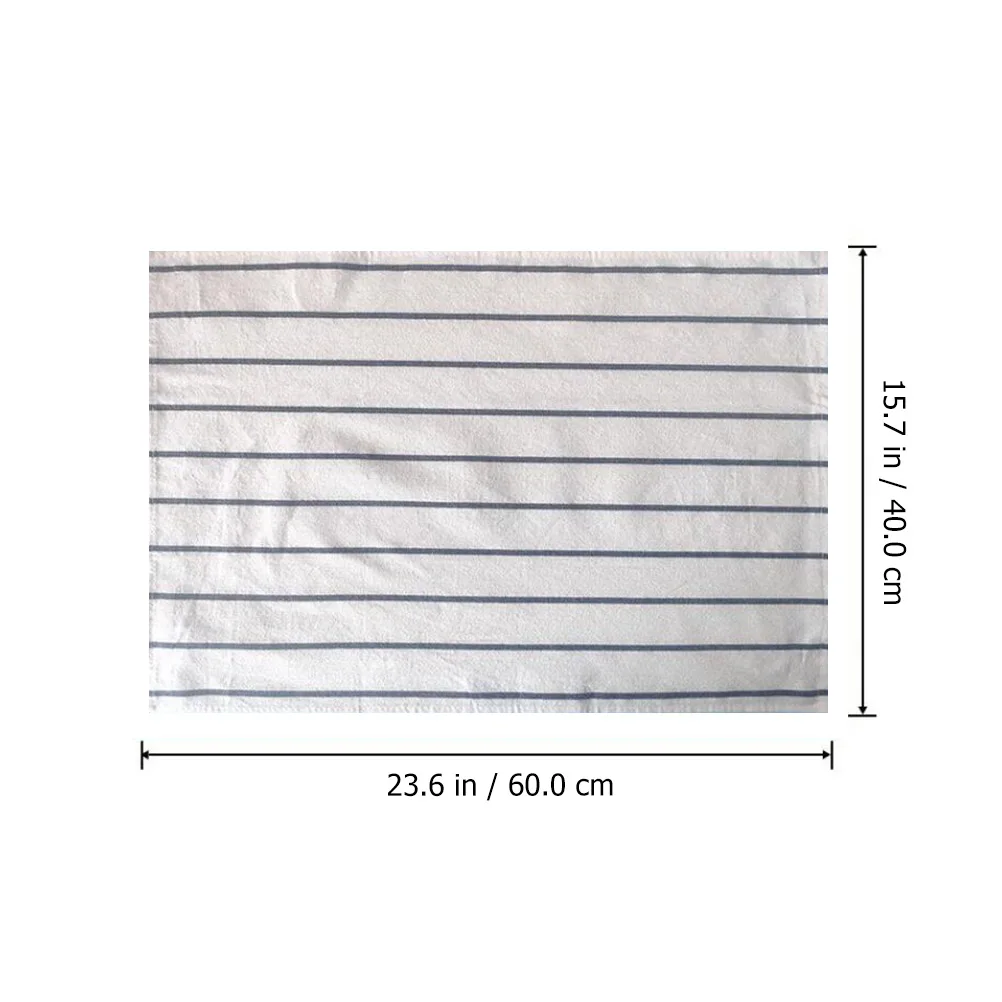 

3Pcs Reusable Cotton Grid Stripe Napkin Cloth Set Heavy Duty Water Absorbent for Home Hotel Restaurant Daily Use