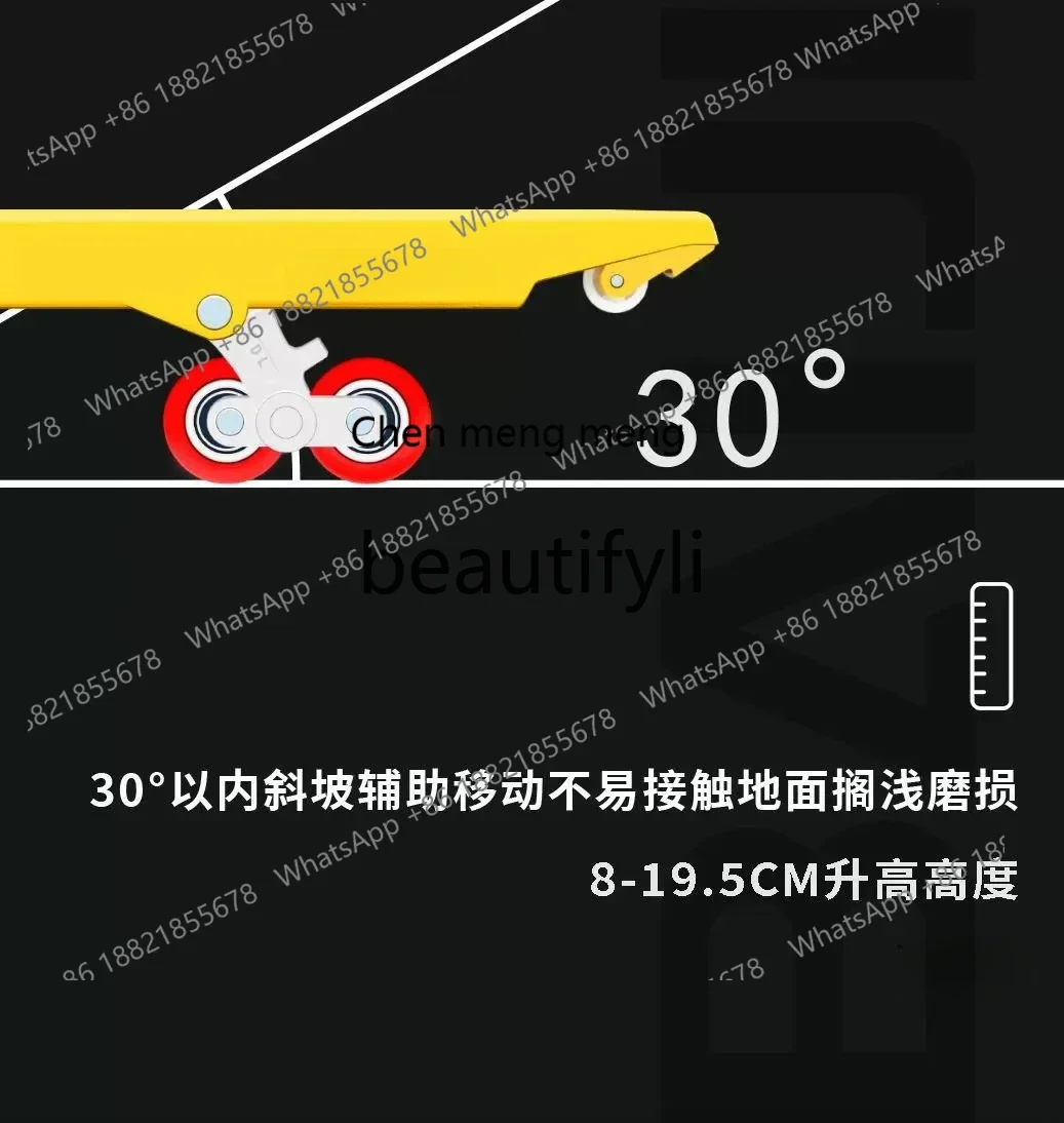 Z189 Manual forklift hydraulic truck truck 2 tons 3 tons loading and unloading lifting small hand-pulled forklift manual trailer