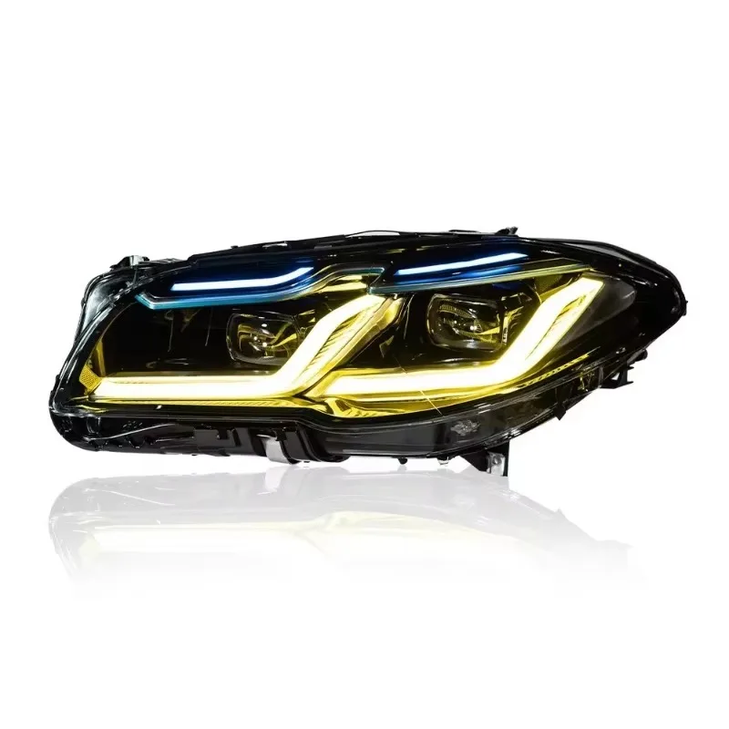 LED Headlight Assembly for 5 Series 2011-2017 G38 Style Dual L DRL 12V 6000 Lumens Plug and Play New PJ