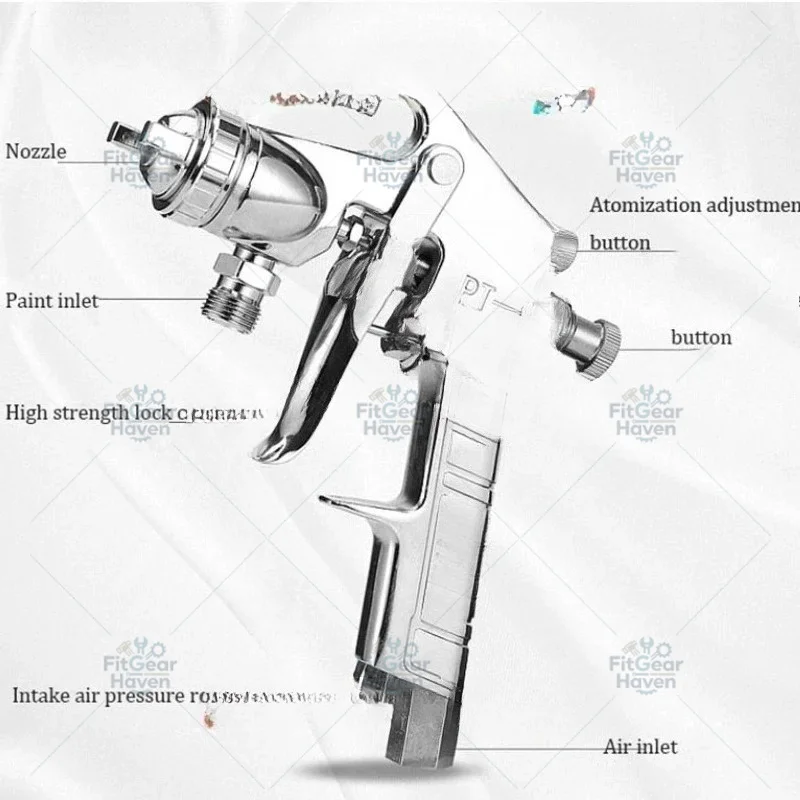 2L Pressure Tank Sprayer & Latex Paint Spray Gun for Commercial Marble & Multicolor Waterborne Paint