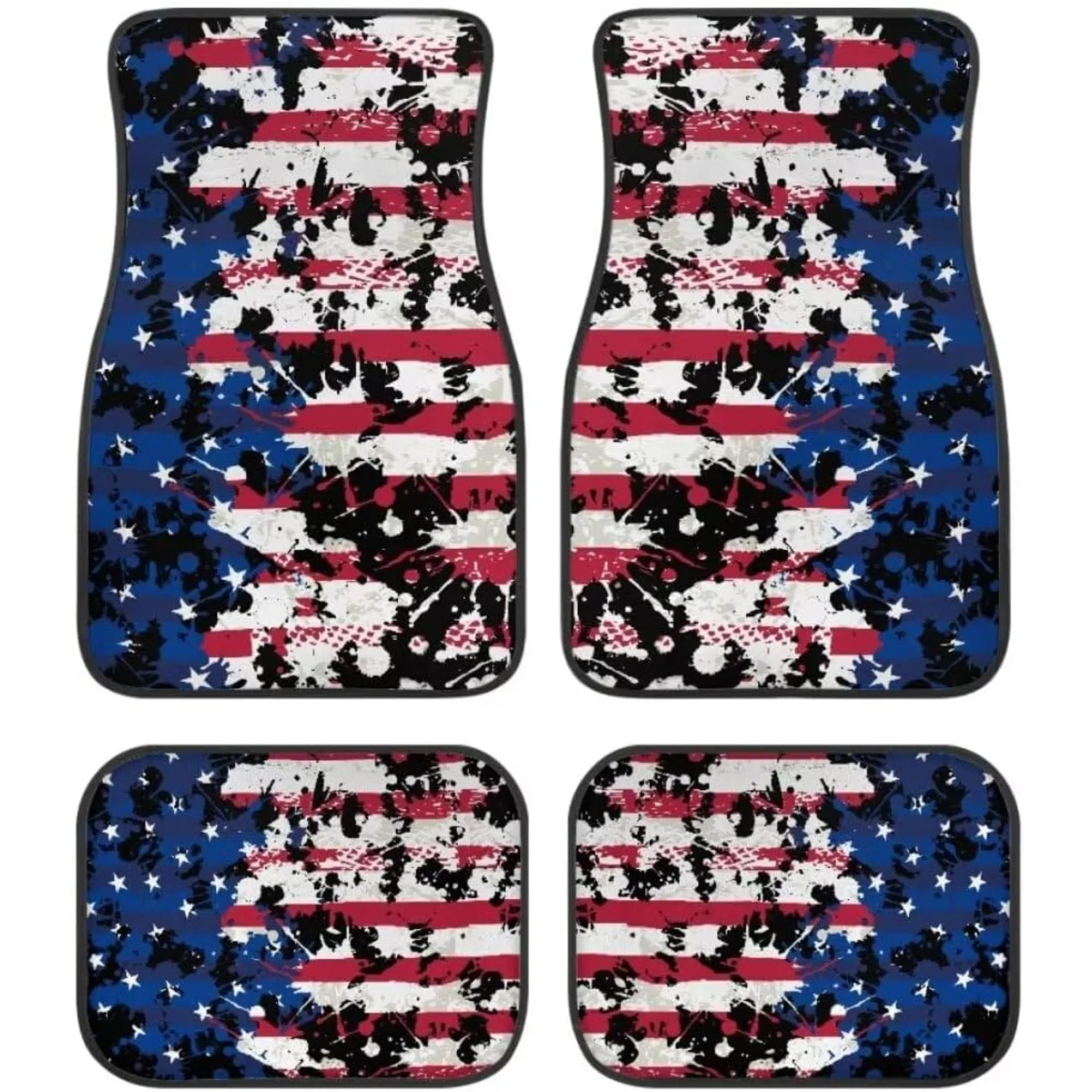 Star-Spangled Banner Design A Colorful Car Floor Mats, Ideal For Cars, Suvs, And Trucks, All-Weather Front And Rear Mats, Univer