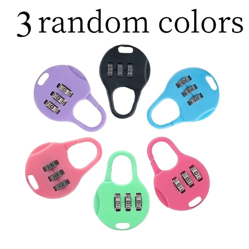 

3 Macaron mini locks, suitable for digital locks on luggage, drawers, boxes, backpacks, and laptop bags