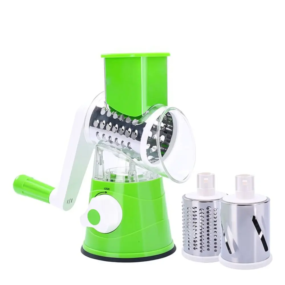 Manual Rotary Grater Vegetable Shredder Stainless Steel Slicer Kitchen Tool For Quick Food Prep Fruit Potato