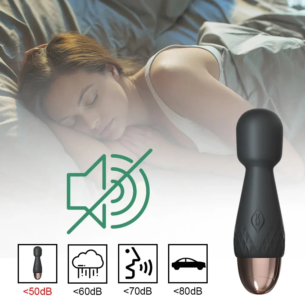 Mini Powerful Silent Personal Silicone Vibrator G Spot AV Stick Adult Female Clitoral Massager Masturbates Dildo Massage Sex Toy