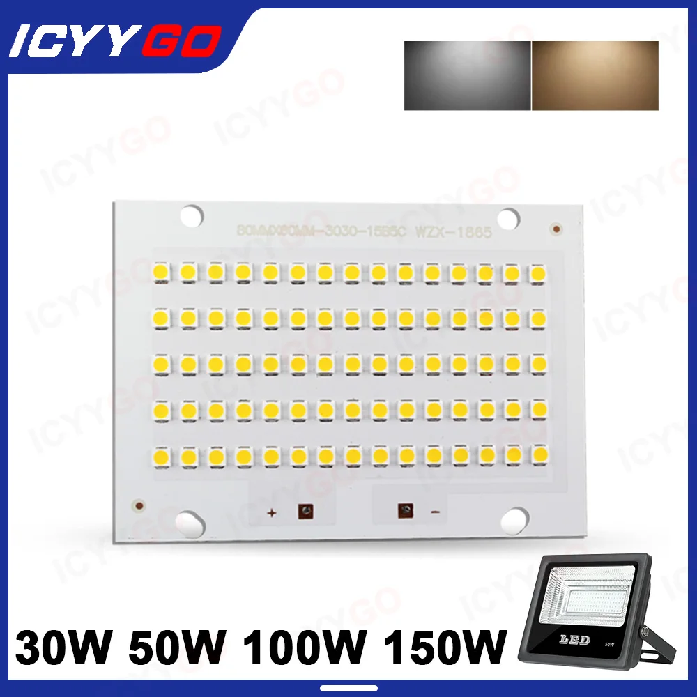 

LED Panel Light 20W 30W 50W 100W 150W SMD COB 3030 LED PCB Square Board for Lighting LED Flood Light White Light And Warm White