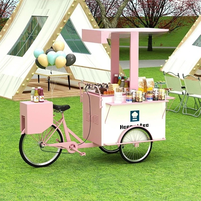 

Outdoor stall creative upside down donkey tricycle special event promotion sale night market display snacks coffee float
