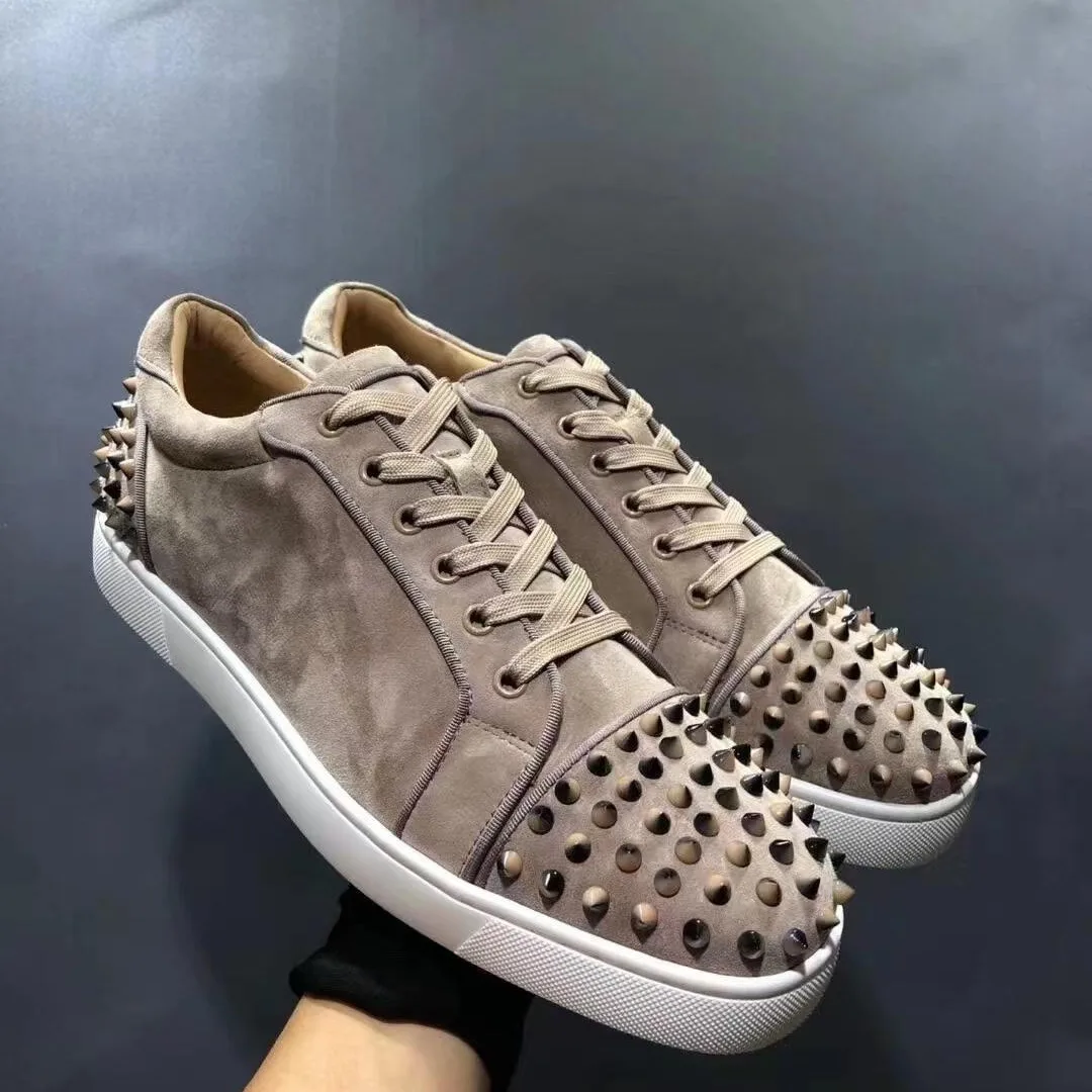 

Silver Crystal Diamond Luxury Rivet Sneaker Men's and Women's Fashion Couple Shoe Gold Round Toe Lace Up Casual Flat Single Shoe
