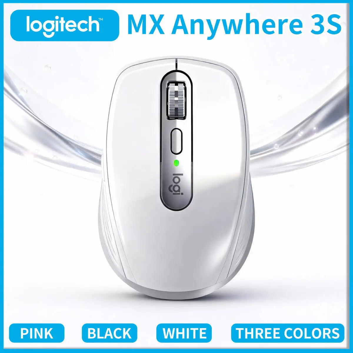 

Компактная мышь Logitech MX Anywhere 3S, эргономичный дизайн, перезаряжаемая, с быстрым прокруткой для портативных ПК Mac