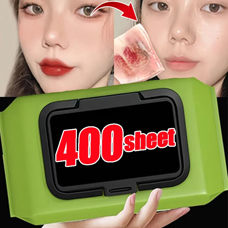 10/400 Sheets Avocado Plant Extract Makeup Remover Wipes Gentle Cleansing Spunlace Non-woven Fabric Daily Makeup Removal Wipes