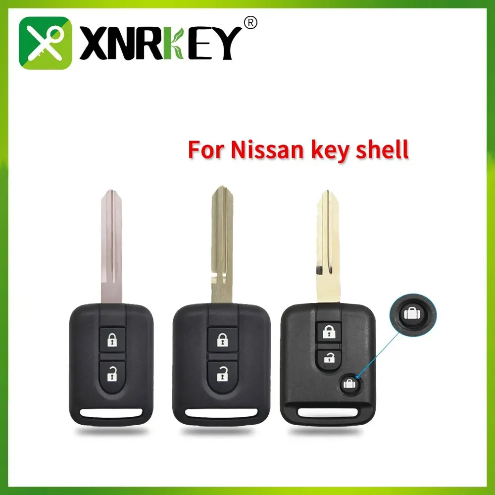 XNRKEY 2/3 Buttons Key Shell Case For Nissan Micra 350Z Navara Almera Y61 NV200 Patrol X-TRAIL Qashqai Primera Remote Car Cover