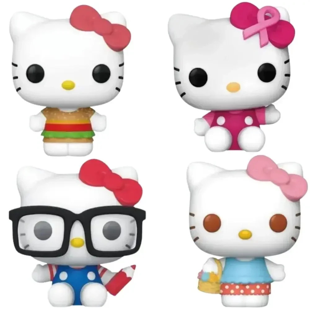 2024 Hello Kitty Pop New Figure Toy 4 Styles Anime Action Collecting Model Doll Kitty Cat Figuras Toys Ornament Christmas Gifts