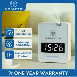 NAMSTE 1000m³ Hotel Home Aroma Diffuser With Clock Smart Electric Aromatic Oasis Essential Oil Bluetooth Air Freshener Machine