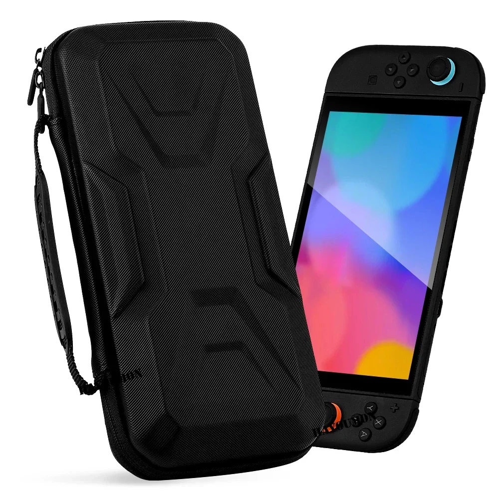 Harte Aufbewahrungstasche Schutzhülle Tragbare Tragetasche für Switch 2 (2025) Spielkonsole Reise Anti-Fall-Handtasche mit 10 Kartensteckplätzen