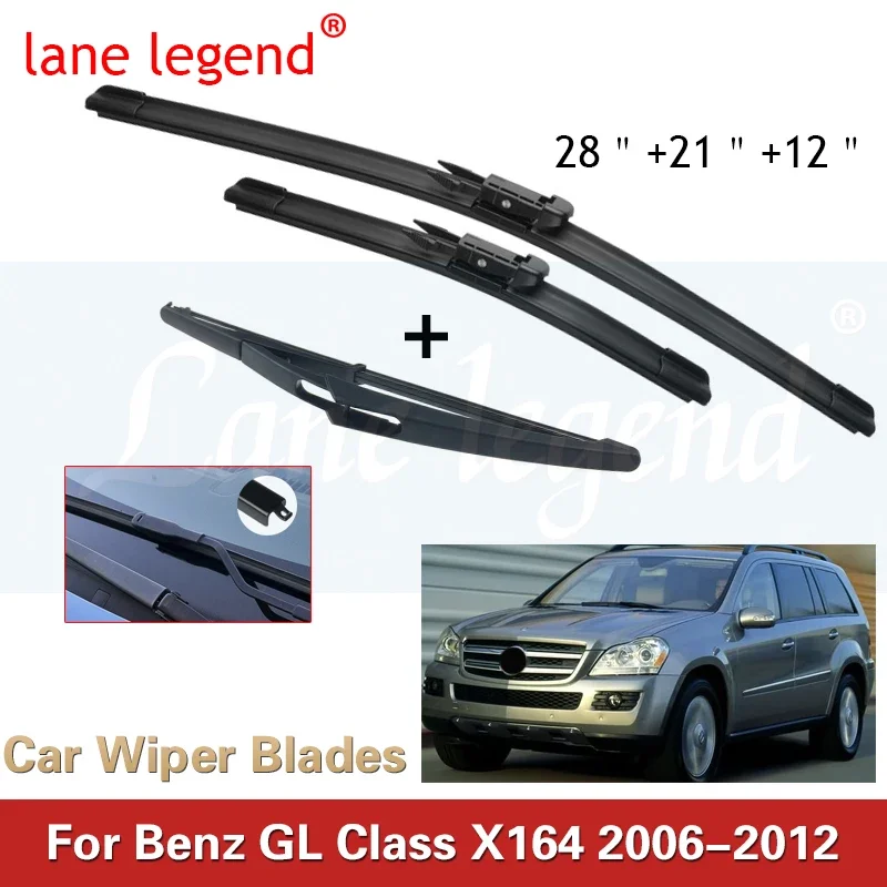 

Щетки стеклоочистителя для Benz GL Class X164 2006-2012 28 дюймов + 21 дюйм + 12 дюймов, аксессуары для стеклоочистителя лобового стекла 2011 2012