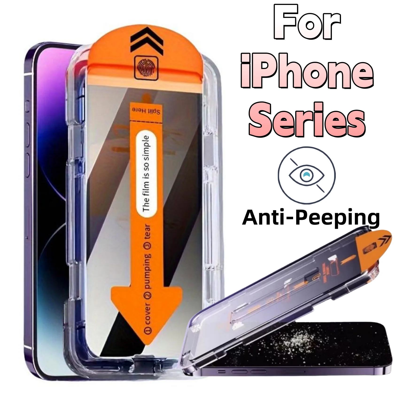 Anti-peep Tempered Glass Screen Protector for iPhone Series