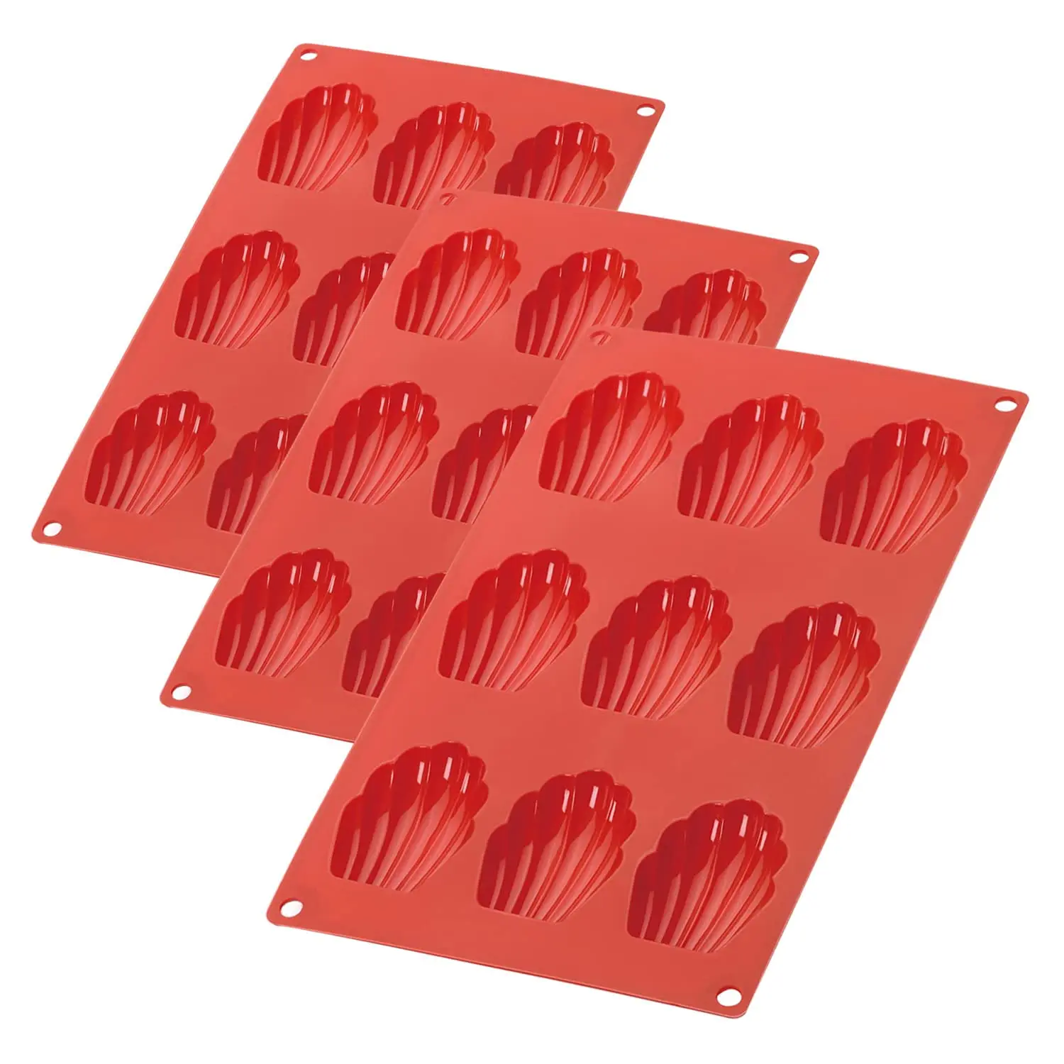 Moule de cuisson en forma de concha de Madeleine en silicona, 9 cavidades, galleta DIY, gelatina, pudín, moule à gâteau,