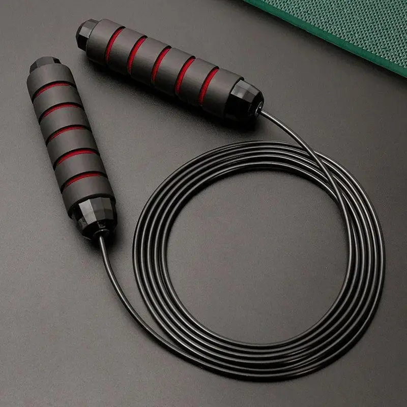 1 Set Anti-Tangling Steel Wire Jump Rope Adjustable For Skipping Fitness Workout Home Sport Training Equipment