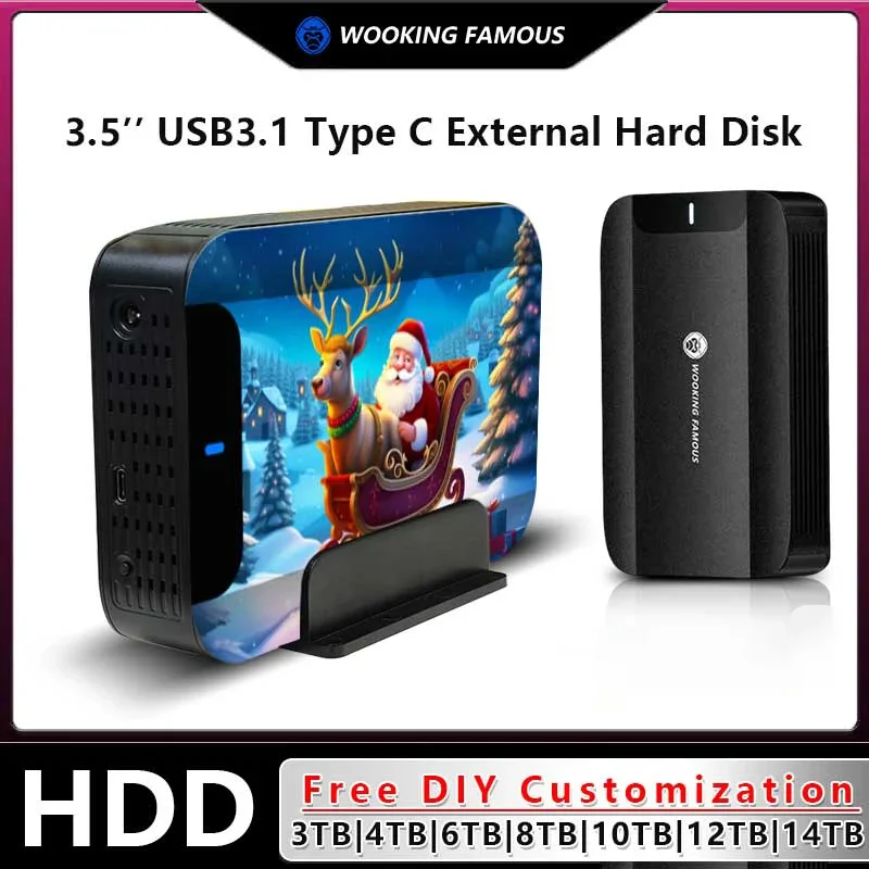 Ultra-Fast 200MB/s USB3.0 External Hard Drive for PC/Mac/Android/iOS - Portable HDD with Gaming Storage & Auto Backup Plug&Play