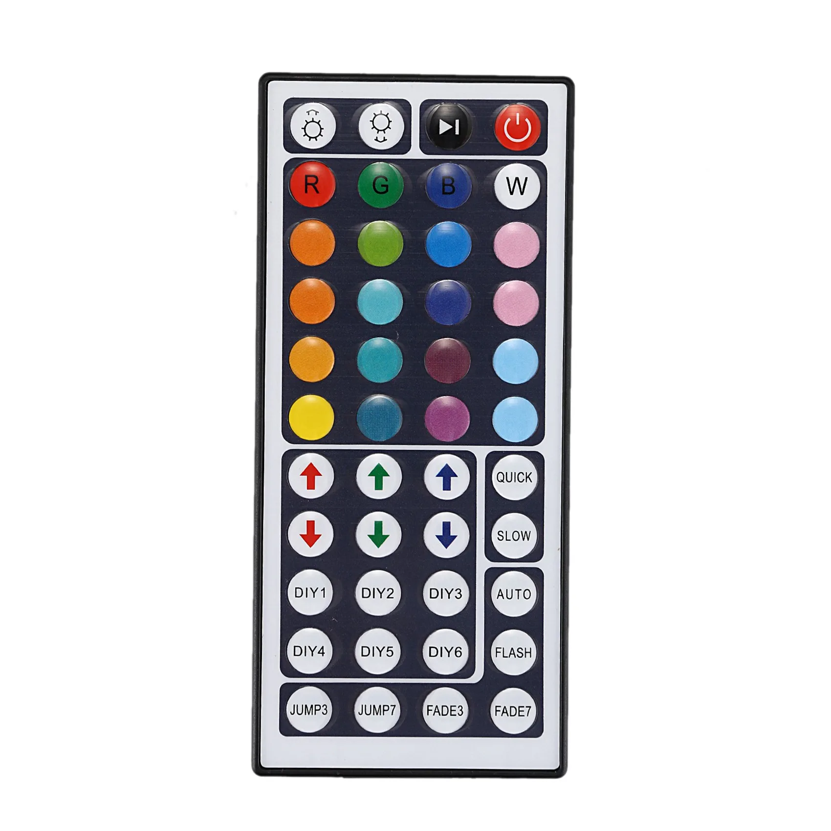 

ABFU-2X 44 Keys Wireless IR Remote Control With Receiver For 5050 3528 RGB SMD LED Strip Light