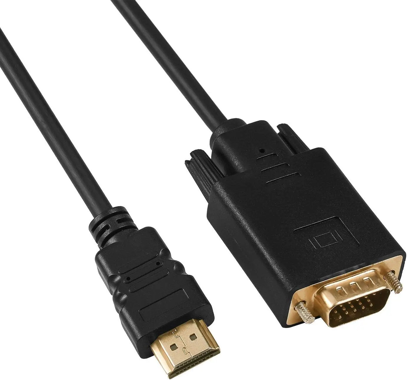 to VGA Cable Gold-Plated Adapter 1080P  Male to VGA Male Active Video Converter Cord (6 Feet/1.8 Meters)