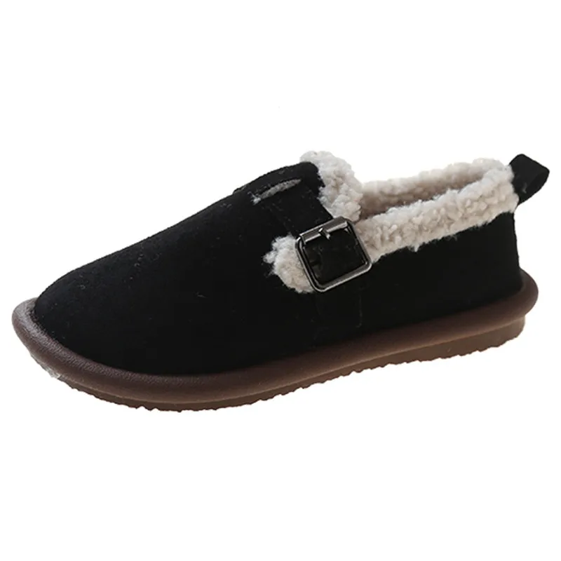 Buty kobieta mieszkania mokasyny futro jesień miękkie Slip-on okrągły nosek Casual damskie trampki sukienka jesień zima mokasyny Slip On New Leisur