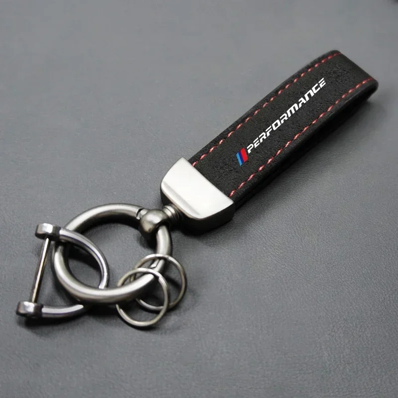 Suede Zinc Alloy Car Key Rings Keychain For BMW Performance i8 Z4 Z8 X3M X4M G82 G80 F80 F87 G30 G20 G32 F40 F45 F46 E70 E71 A