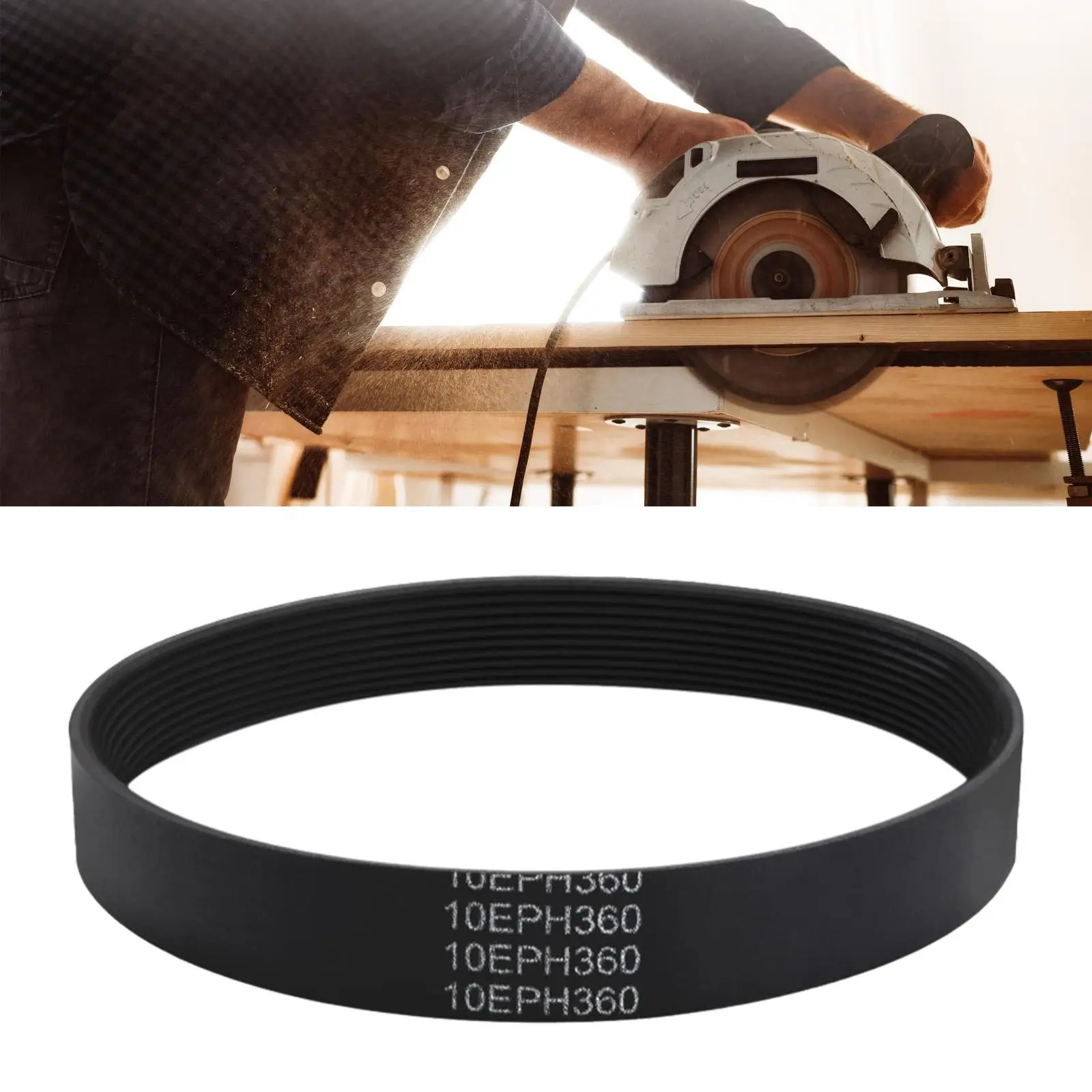 

Replacement Drive Belt Chloroprene Rubber Power Transmission Part for Table Saw Garage Woodworking